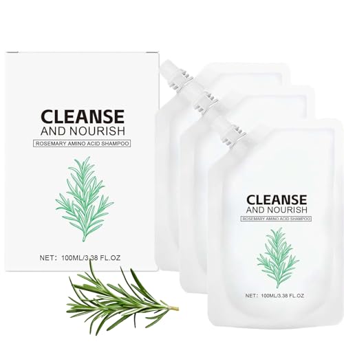 Rosmarin Shampoo Für Haarwachstum, Rosmarin Gegen Haarausfall Frizz, Nährt Kopfhaut, Nicht Fettig, Feuchtigkeit Haarspülung Für Damen, Fördert gesundes Haarwachstum (3PC) von Generisch