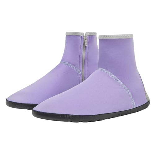 Rote Gummistiefel Damen Wetterfeste Schuhe Damen Regenstiefel Strandschuhe Tauchen Schnorcheln Surfen Hoher Schaft Rutschfester,Weicher und Bequemer Atmungsaktiver,Wander Schuhe (Purple,40) von Generisch