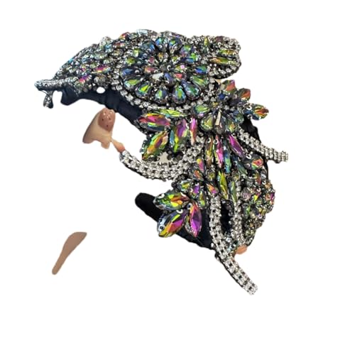 Rotes Strass-Stirnband für Damen mit Perlen und verzierten Blumen-Accessoires Rotes Strass-Stirnband für Damen mit Perlen und verzierten Blumen-Accessoires von Generisch