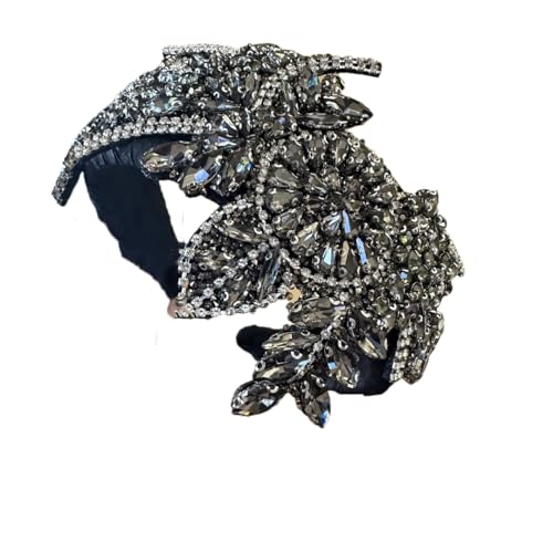 Rotes Strass-Stirnband für Damen mit Perlen und verzierten Blumen-Accessoires von Generisch