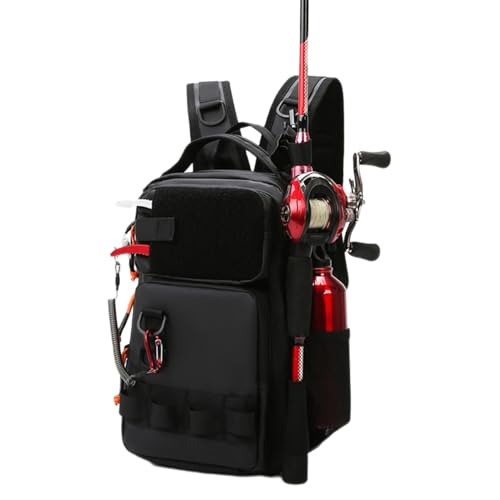 Rucksack mit Fischereigeräte - wasserdichte Außenausrüstung Rucksack, robuste Aufbewahrungstasche mit Fächern | Multifunktionales Reisepaket für Camping -Jagdboot -Trekking -Süßwasser -Abenteuer -Wand Rucksack mit Fischereigeräte - wasserdichte Außenausrüstung Rucksack, robuste Aufbewahrungstasche mit Fächern | Multifunktionales Reisepaket für Camping -Jagdboot -Trekking -Süßwasser -Abenteuer -Wand von Generisch