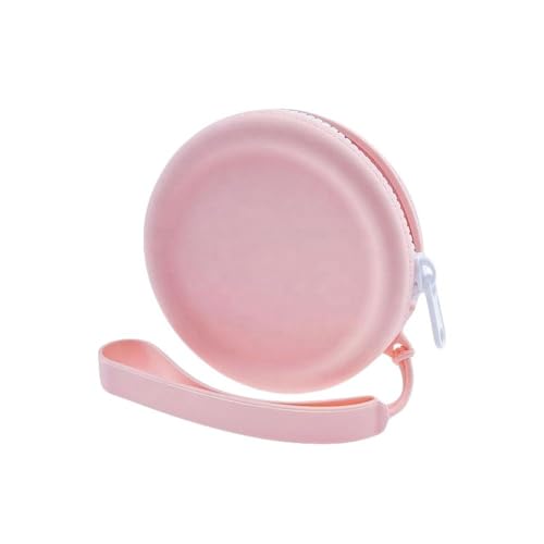 Runde Silikon-Münzgeldbörse, wasserdichte Mini-Geldbörse, Münztasche, Mini-Headset-Tasche, Geldbörse, Lippenstift, Kosmetiktasche, Datenkabel, Aufbewahrungstasche, rose von Generisch