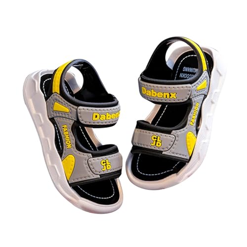 Rutschfeste Babyschuhe Mädchensandalen für Kleinkinder, Kinder und Jugendliche, verstellbare Riemen, leicht, bequem, lässig, für den Sommer im Freien Kinder Schuhe (Yellow, 35 Big Kids) von Generisch