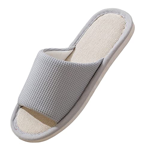 Rutschfeste Badepantoletten Waschbar Hausschuhe pantoffeln Paare Leinenpantoffeln Cozy Slipper GäStehausschuh Mit Offener Spitze Frottierslipper FüR Reise Sauna Und Zuhause Rutschhemmende Sohle Rutschfeste Badepantoletten Waschbar Hausschuhe pantoffeln Paare Leinenpantoffeln Cozy Slipper GäStehausschuh Mit Offener Spitze Frottierslipper FüR Reise Sauna Und Zuhause Rutschhemmende Sohle von Generisch
