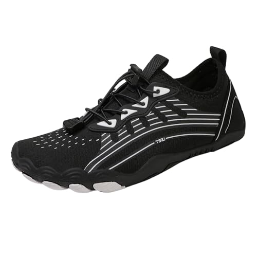 Rutschfeste Schwimmschuhe, leichte Wasserschuhe, bequeme Sportschuhe, breite Füße, atmungsaktiv, zum Hineinschlüpfen, Strand-Sneaker, Outdoor-Wanderschuh, schöne Turnschuhe, Workout-Schuhe, Schwarz von Generisch