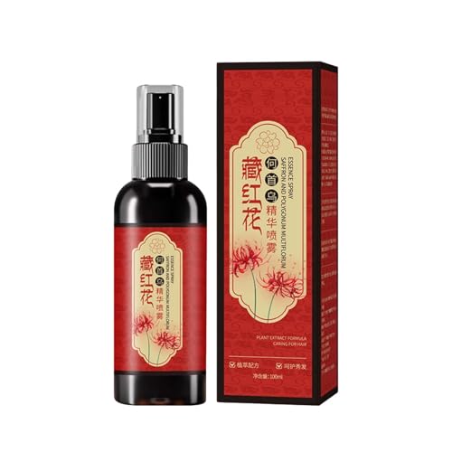 Saffron-Haarschwärzungsspray, Saffron Hair Spray, Natural Saffron Herbal Essence Spray, Anti-Hair Loss, Leaving Hairss Shiny and Shiny, trockenes und krauses Haar (1 PCS) von Generisch