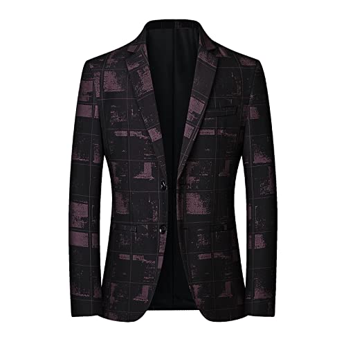 Sakko Herren Sportlich, Modern 4XL Große Größen Leinen Herrenanzüge Anzug Stretch Dünn Hochzeit Jackett Sakko Regular Fit Leicht Business Sommer Anzugjacken Blazer von Generisch