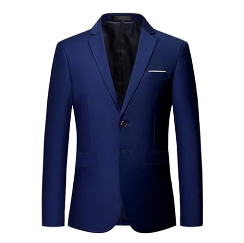 Sakko Herren Sportlich Klassisch British Blazer 2 Knöpfe Modern Strick Blazer Weihnachten 热搜词 Herren Sakko Sportlich Modern Regular Fit Blazer Herren 31 Dunkelblau von Generisch