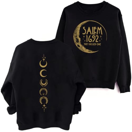 Salem 1692 They Missed One Sweatshirt Halloween Sweatshirt Salem 1692 They Missed One Shirt Halloween Witch Shirt, Schwarz , L von Generisch