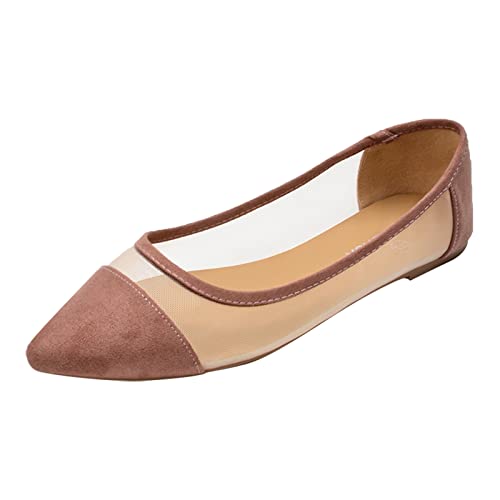 Sand Shies Pointed Toe Breathable Flat Shoes Women Slip On Shoes Women's Loafers Dress Shoes Women's Shoes Flat Shoes Comfortable Sneaker for Women, rose, 38 EU von Generisch