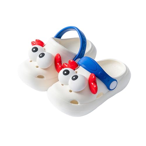 Sandalen 44 für Kleinkinder und Kinder, weiches EVA-Material mit süßem Krabben-Design, atmungsaktiv, bequem, leicht, für den täglichen Gebrauch, zum Spielen im Innen- und (White, 31 Little Child) von Generisch