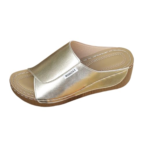 Sandalen Damen,Viva Step Ergonomische Sandale, OrthopäDische Slip In Sandalen Damen,Dicker Sohle von Generisch