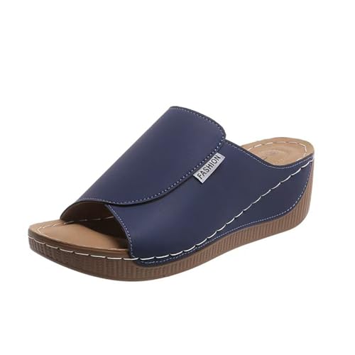 Sandalen Damen - Ergonomische & rutschfeste Orthopädische Sandaletten zur Schmerzlinderung Pantoletten Leicht Bequem Keilsandalen Sommerschuhe mit offener Zehenpartie von Generisch