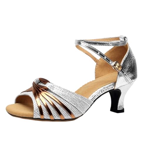 Sandalen Damen Mit Absatz Tanzschuhe Damen Latein Strandschuhe Leicht Sportsandalen Flache Sohle Sandals Mit Riemen Lateinschuhe Bequem Sandaletten Geschlossen Hinten Freizeitsandalen Cozy von Generisch