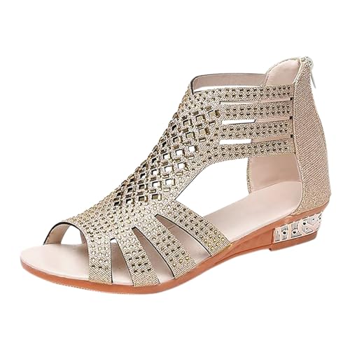 Sandalen Damen Mit Strass Sommer Sandaletten Flache Strand Schuhe Bohemian Sommerschuhe Strandsandalen Elegante Sandals Bequem Glitzer Damenschuhe Römersandalen Freizeitschuhe Kleidschuhe Gr.37-42 Sandalen Damen Mit Strass Sommer Sandaletten Flache Strand Schuhe Bohemian Sommerschuhe Strandsandalen Elegante Sandals Bequem Glitzer Damenschuhe Römersandalen Freizeitschuhe Kleidschuhe Gr.37-42 von Generisch