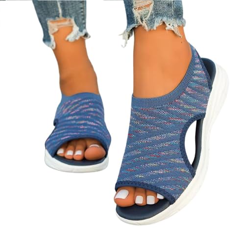 Sandalen Damen Modische mit Keilabsatz Farbe Block Fisch M Turnschuhe Schuhe Schwarz 2025 Sommer Shoes Sandalen Damen Modische mit Keilabsatz Farbe Block Fisch M Turnschuhe Schuhe Schwarz 2025 Sommer Shoes von Generisch
