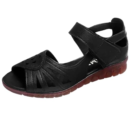 Sandalen Damen Offener Zehen Sandaletten Casual Strandschuhe Atmungsaktiv Sommerschuhe Leicht Keilsandalen Elegant Walkingschuhe Rutschfeste Offene Trekkingschuhe Bequeme Keilabsatz Pantoletten von Generisch