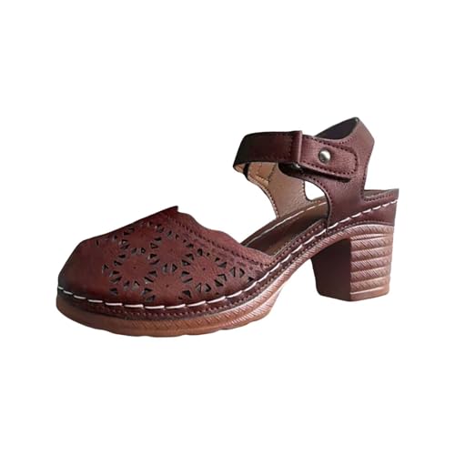 Sandalen Damen Rutschfeste Keilsandalen Geschlossene Atmungsaktive Sandalette Retro Wanderschuhe Freizeit Trekkingschuhe mit Absatz Bequem Wanderschuhe Leicht Plateau Outdoorsandale Mode Strandschuhe Sandalen Damen Rutschfeste Keilsandalen Geschlossene Atmungsaktive Sandalette Retro Wanderschuhe Freizeit Trekkingschuhe mit Absatz Bequem Wanderschuhe Leicht Plateau Outdoorsandale Mode Strandschuhe von Generisch
