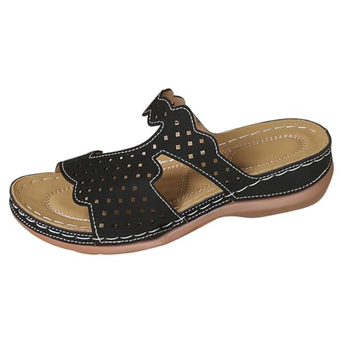 Sandalen Für Damen Orthopädische Slides Atmungsaktiv Slipper Bequem Hohl Hausschuhe Rutschfest Pantolette Leicht Keilsandale Weiche Sohlen Wanderschuhe Peep Toe Strandschuhe Breite Füße Schlappen Sandalen Für Damen Orthopädische Slides Atmungsaktiv Slipper Bequem Hohl Hausschuhe Rutschfest Pantolette Leicht Keilsandale Weiche Sohlen Wanderschuhe Peep Toe Strandschuhe Breite Füße Schlappen von Generisch