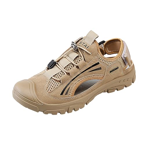 Sandalen Herren Geschlossen Outdoor Sportsandalen Einlagenvorne Pantoffeln Strand Wandersandale Trekkingsandalen Sommer Freizeitschuhe Wasserdicht Sommerschuhe für Reisen Spazierengehen Größe 39–44 von Generisch