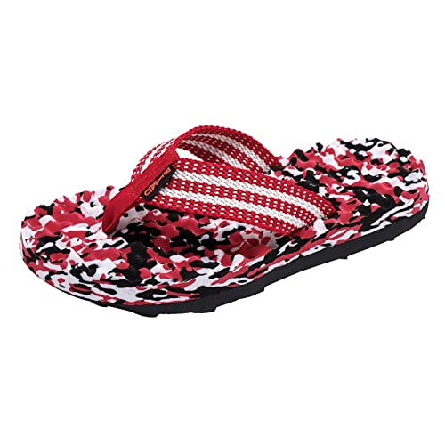 Sandalen Herren Mit Massage Sohle Bequeme Schnell Trocknend Strandschuhe Flache Leichte Flip Flops Sommer Strand Zehentrenner Hausschuhe Rutschfeste Badeschlappen Schlappen Badeschuhe Pantoletten von Generisch