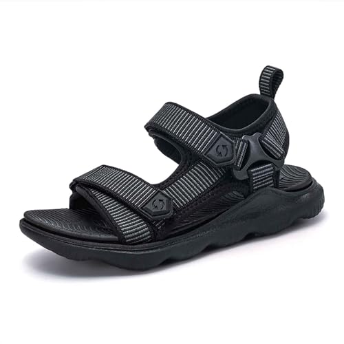 Sandalen Jungen 19 Jungen-Sandalen für den täglichen Gebrauch im Freien als Freizeitkleidung. Bequemes, festes Design für Kinder im von 9 bis 17 Jahren. Strapazierfähige (Grey, 31.5 Little Child) von Generisch