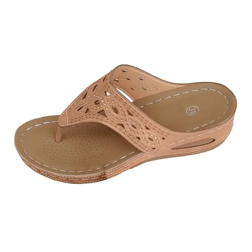 Sandalen Plateau Damen Sommer Zehentrenner Sandaletten Orthopädische Pantoletten Aushöhlen Keilabsatz Hausschuhe Arch Support Sport Strand Latschen Beach Flip Flops Damenpantolette mit Weichen Sohlen Sandalen Plateau Damen Sommer Zehentrenner Sandaletten Orthopädische Pantoletten Aushöhlen Keilabsatz Hausschuhe Arch Support Sport Strand Latschen Beach Flip Flops Damenpantolette mit Weichen Sohlen von Generisch
