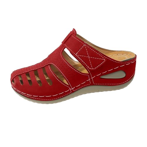Sandalen Vorne Geschlossen Damen Wandersandalen Damen Bequem Sandalen Mädchen Römersandalen Orthopädische Sandaletten Sommerschuhe Freizeitschuhe Mokassins Keilsandalen Weite H Leichte Casual von Generisch