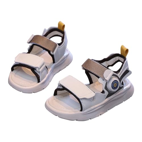 Sandalen für Kinder, Jungen, Mädchen, offene Zehen, weiche Sohle, verstellbar, lässig, Sport, Sommerschuhe für 4–10 Jahre, khaki, 34 EU von Generisch