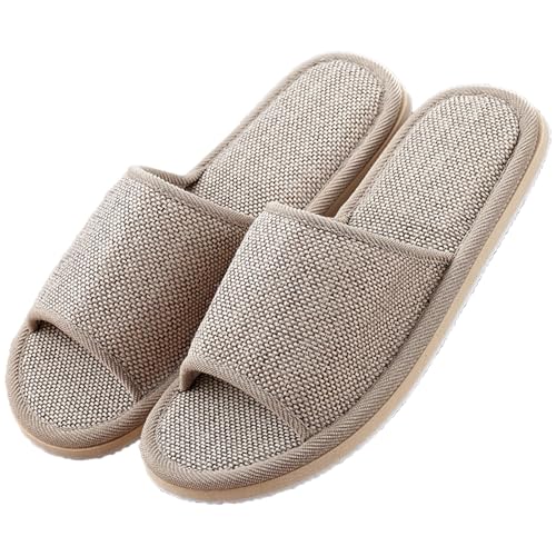 Sandalen für Paare, für den Innenbereich, flache Hausschuhe für Herren und Damen, modische Schuhe, leger, Hausschuhe, Hausschuhe, Stiefel für Damen, khaki, 40 EU von Generisch