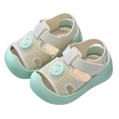 Sandalen für und Mädchen, Frühling, und, Kleinkinderschuhe, Babysandalen, rutschfeste Babyschuhe, weiche Sohle, atmungsaktiv, geschlossene Zehenpartie, Freizeitsandalen (Light Blue, 25.5 Toddler) von Generisch