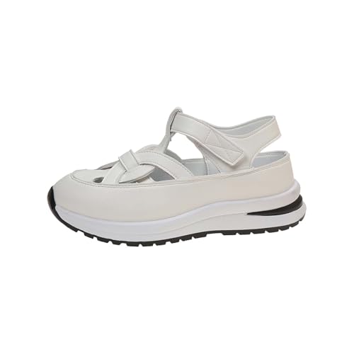 Sandalen mit geschlossenem Zehenbereich für Damen, Slingback-Schuhe, breite Passform, Plateau, Slides, Gladiator, römische Sandalen, weiche Sohle, rutschfest, Sommer, Sportschuhe, atmungsaktiv von Generisch