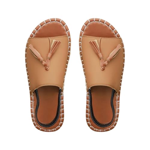 Sandalen mit mittelhohem Absatz für Damen, Leder, breite Passform, Strand-/Wasserschuhe, Damen-Sandalen mit weichem Kork-Fußbett, Sommer-Slipper, Flip-Flops, Fußgewölbeunterstützung Sandalen mit mittelhohem Absatz für Damen, Leder, breite Passform, Strand-/Wasserschuhe, Damen-Sandalen mit weichem Kork-Fußbett, Sommer-Slipper, Flip-Flops, Fußgewölbeunterstützung von Generisch