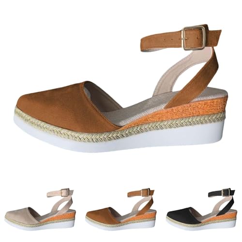 Sandalette Keilabsatz Schuhe Damen Sommer Sandals Elegant Freizeit Vorne Geschlossen Keilabsatz Sandaletten Casual Leicht Geteilte Geflochtene Damen Sandalen Outdoorsandale Sandalette Keilabsatz Schuhe Damen Sommer Sandals Elegant Freizeit Vorne Geschlossen Keilabsatz Sandaletten Casual Leicht Geteilte Geflochtene Damen Sandalen Outdoorsandale von Generisch