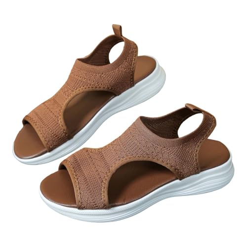 Sandaletten Damen Flach Elegant, Strandsandalen Damen Outdoor Freizeitschuhe Strick Sandale Atmungsaktive Trekkingsandalen Leichte Wanderschuhe Fahren Strandsandalen Weich Sommerschuhe Sandaletten Damen Flach Elegant, Strandsandalen Damen Outdoor Freizeitschuhe Strick Sandale Atmungsaktive Trekkingsandalen Leichte Wanderschuhe Fahren Strandsandalen Weich Sommerschuhe von Generisch