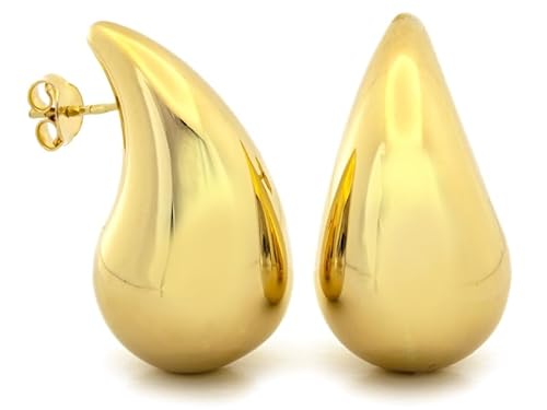 Sapphir 9 Karat 375 Damen Elegante Goldene Ohrringe Waterdrop Tropfen - Glänzend Ohrschmuck – Damen-Ohrstecker - Italienisch Handwerkskunst - Wassertropfen - Ohrstecker - inkl Zwei Luxusgeschenke Sapphir 9 Karat 375 Damen Elegante Goldene Ohrringe Waterdrop Tropfen - Glänzend Ohrschmuck – Damen-Ohrstecker - Italienisch Handwerkskunst - Wassertropfen - Ohrstecker - inkl Zwei Luxusgeschenke von Generisch