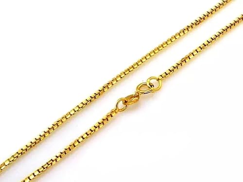 Sapphir Damen Goldkette 750 18 Karat Echtgold - Gelbgold Venezianerkette 45 CM - Klassischen Design Damenschmuck Halsschmuck - Federring Verschluss - inkl Zwei Luxusgeschenke von Generisch