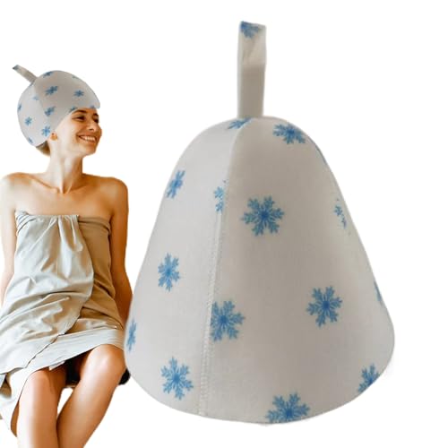 Saunahut – Thermo-Kopfbedeckung, Duschkopfbedeckung | Dampfschutz Kopfbedeckung, saugfähiger Filzhut mit Wärmeisolationsfunktion, Badehaube für Rela-Sessions von Generisch