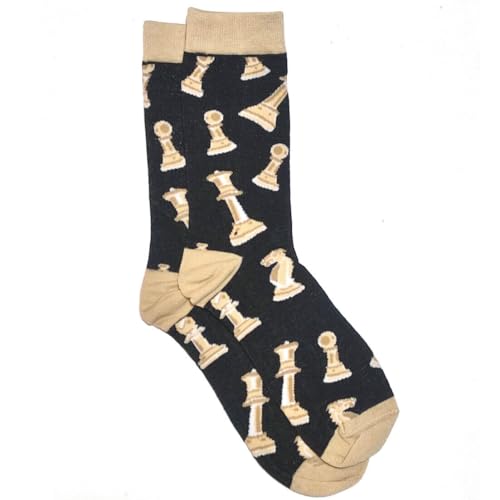 Unisex-Socken mit Schachspiel, Einheitsgröße, Größe 40-46, Schwarz , 6-11 von Generisch