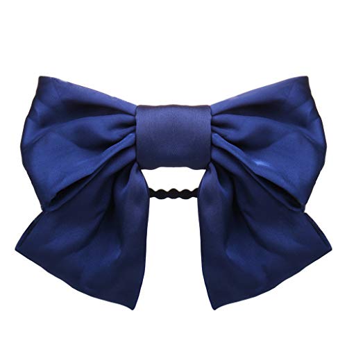 Schal Clip Doppelköpfige Mädchen Französisch Geschenke Clip Roter Kopfschmuck Haarnadelkopf Romantischer Schmuck Retro Schleife Haarspange Pfoten Schmuck (Blue, One Size) von Generisch