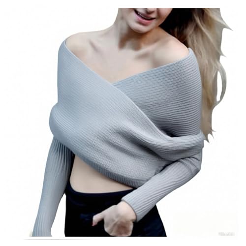 Schal Mit Ärmeln Für Damen Crossed V-Neck Pulloverschal Schultertuch Gestrickter Strickschal Warm Stola Elegant Bolero Mode Hohlraum Poncho Schulterjacke Boho Sweater Wrap Scarf Tücher Pashmina Schals von Generisch