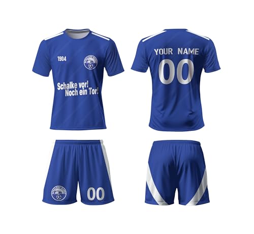 Schalke Fußball Trikot Kinder Set,Personalisierte Trikot Set mit Eigenem Namen & Nummer,Schalke Fußball Geschenk Trikot für Kinder,Herren,Jungen,100% Polyester, Atmungsaktiv Schalke Fußball Trikot Kinder Set,Personalisierte Trikot Set mit Eigenem Namen & Nummer,Schalke Fußball Geschenk Trikot für Kinder,Herren,Jungen,100% Polyester, Atmungsaktiv von Generisch