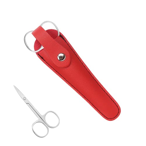 Scherenholster für Friseursalons, Scherentasche für Friseure, Werkzeug-Organizer, PU-Leder-Scheren, Schutzhüllen für Schönheitssalon, Friseure, Haushalt, rot, Refer to description, Uni von Generisch