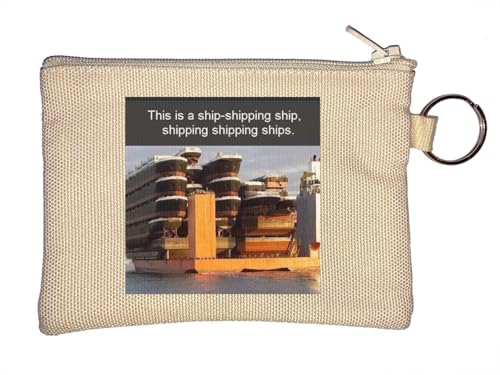 Schiff Versand Versand Schiffe Meme Schlüsselanhänger Münzbörse Beige von Generisch