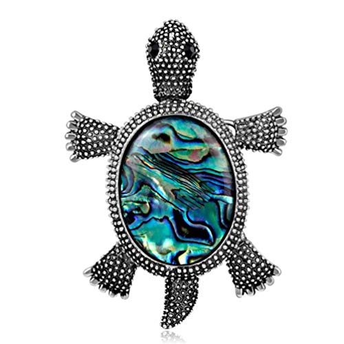 Schildkröten-Brosche mit natürlicher Muschel, Käfer, Insekten, Anstecknadel, Hüte, Schal, Kleid, Schmuck, Geschenke für Damen und Herren, stilvoll von Generisch