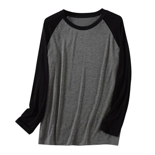 Generisch Schlafanzug Herren Lang Pyjama Warm Winter Rundhals Schlafanzugoberteile Schlafanzüge für Herren Bequem Schlafanzug Oberteil Langarm Nachtwäsche Herrenschlafanzug von Generisch