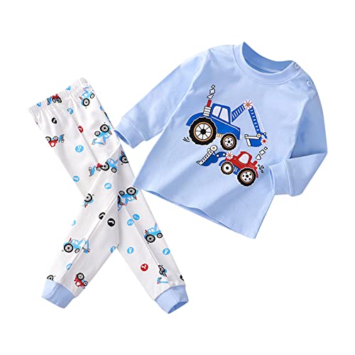 Schlafanzug Kinder Mädchen Jungen - Weiche Bequem Klamotten Kuschelig Pullover + Hose Pyjamas Outfits Set 2 STÜCKE Dinosaurier-Tiere Thermohose Und Thermoshirt 2 Teiler Jungen Mädchen Schlafanzüge von Generisch
