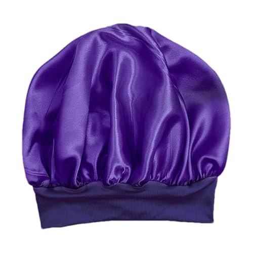 Schlafendes Haarhandtuch – Satin-Haar-Plopping-Handtuch, Anti-Frizz-Haarband, schnell trocknendes Handtuch, luxuriöser Satin-Turban mit weichem Band, bequeme Haarpflege für die meisten Haartypen von Generisch