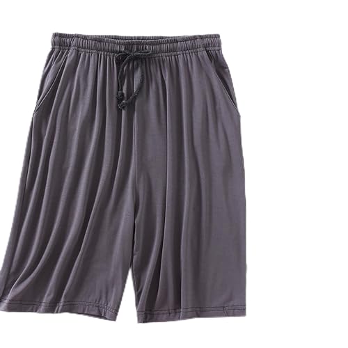 Schlafhose Herren Kurz Baumwolle - Schlafshorts Herren Kurz Baumwolle Große Größe, Pyjamahose Kurze Schlafanzughose Sommer Bermuda Shorts Dünn Sommerhose Baggy Nachtwäsche Strand Jogginghose von Generisch