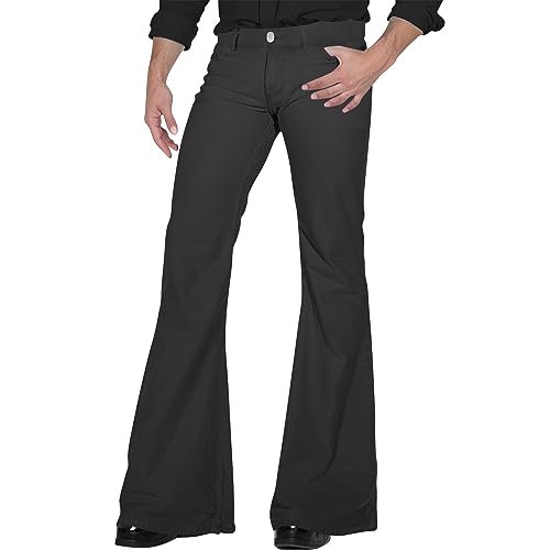 Schlaghose Herren 70Er Jahre Hose Hippie Anzughose Herren Stretch, 70Er Jahre Outfit FaschingskostüMe MäNner Hippie Disco Style Schlaghose FüR Karneval von Generisch